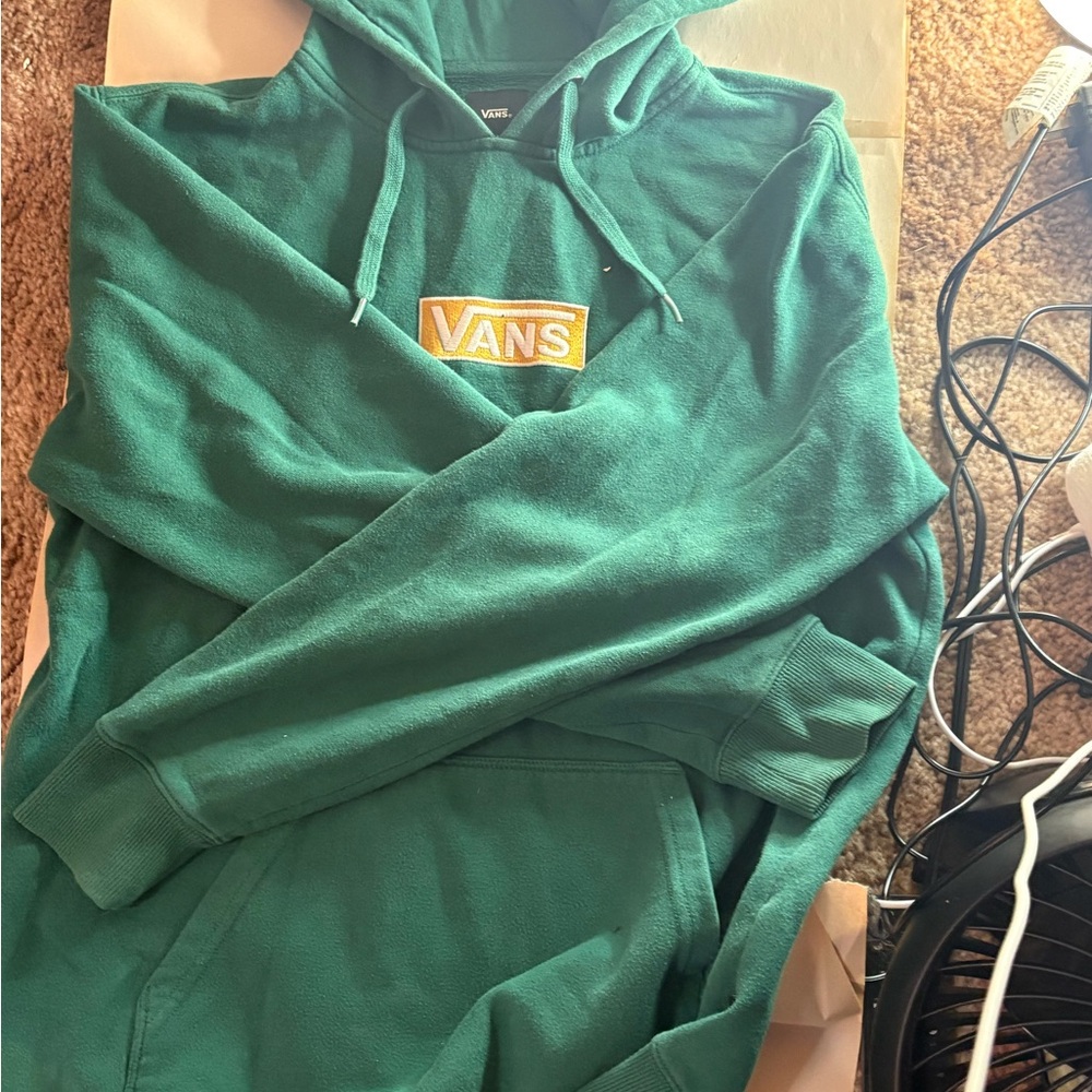 Vans Teal Hoodie with Logo